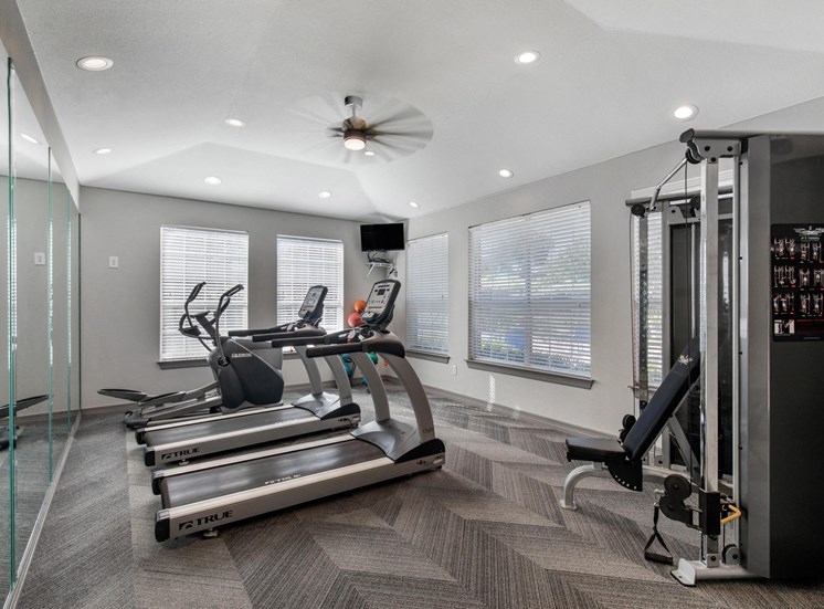 Fitness Center with treadmills and workout station